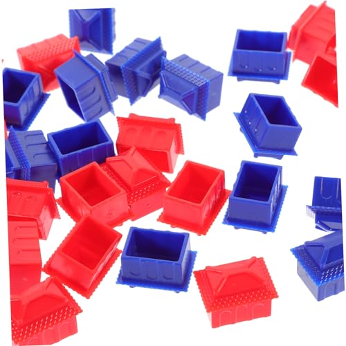 ibasenice 40 Stück Monopol Schachfiguren Pracht Geld Spiel Feste Farbmurmeln Original Planke Schachfigurenersatz Plastik von ibasenice