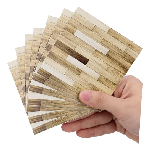 ibasenice 40 Stück Selbstklebende Holzoptik Fliesen PVC Fliesen für Badezimmer Küche Wohnzimmer Abziehbare Leicht zu Reinigende Wand und Bodenbeläge von ibasenice