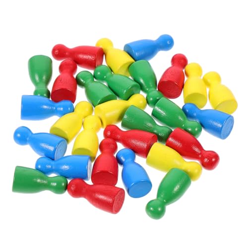 ibasenice 40 Stück Stück Spiele Sequenz Brettspiel Schachbrett Planke Schach Für Brettspiel Spielzubehör Spielmarken Tischmarker Spielkomponente Schach Ersatz Holz von ibasenice