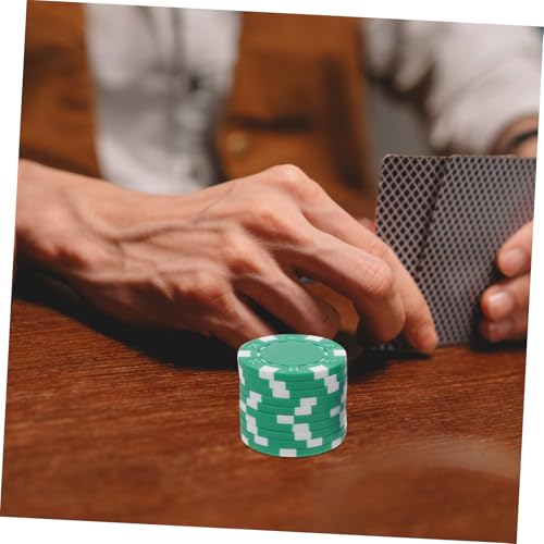 ibasenice 40 Stück Teiliges Poker Chips Kunststoffspielsteine für Party Spiele Kartenzimmer Mahjong Belohnungsspiel Zubehör von ibasenice