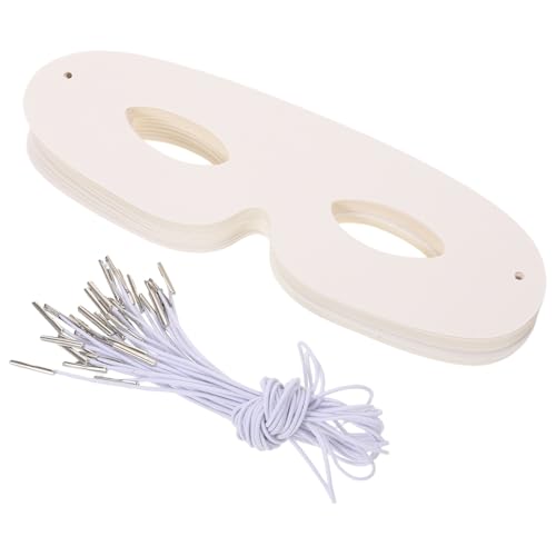 ibasenice 40 Stück Teiliges Weiße Bemalbare Papiermasken mit Elastischem Band für Karneval Bastelprojekte Familienaktivitäten und Kreative DIY kunstgestaltung von ibasenice