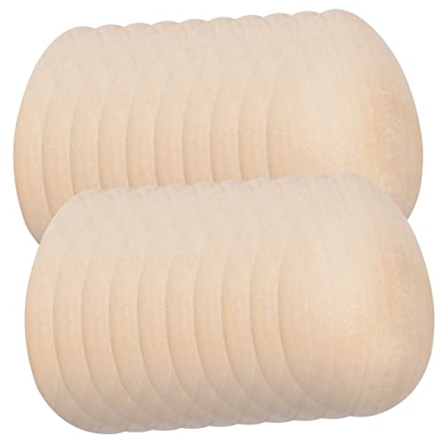 ibasenice 40-teiliges Ostereier-bastelset Aus Holz Unlackierte Simulierte Eier Für Jungen Und Mädchen Dekorationen von ibasenice