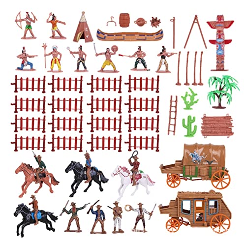 ibasenice 43st Cowboy-Modell-Ornamente Mini-Figuren-Modelle Mini-Charakter-Verzierungen Figur Modell Dekore Figurenmodellverzierungen Simulationsfiguren Figurenmodelle Mini-Modelle Plastik von ibasenice