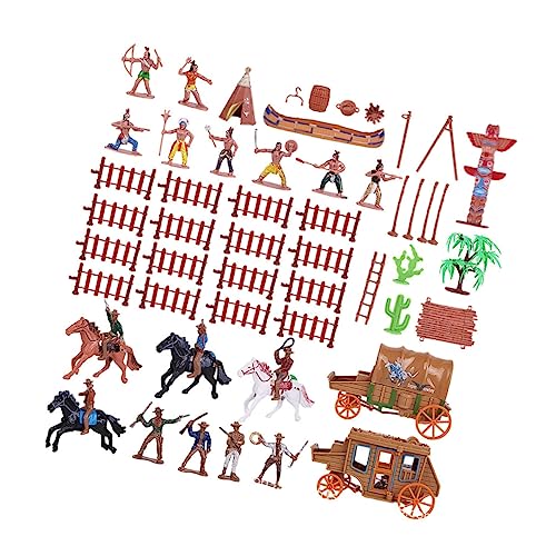 ibasenice 43st Cowboy-Modell-Ornamente Modelle Mini-Charakter-Verzierungen Figurenmodellverzierungen Simulationsfiguren Dekorative Figuren Simulierte Menschenfiguren Plastik von ibasenice