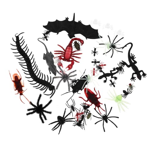 ibasenice 44 Stück Kniffliges Streich Requisiten Bugs verschiedene Fälschungen halloween party halloween flytoy Halloween sortierte Fehler halloween realistische fehler von ibasenice