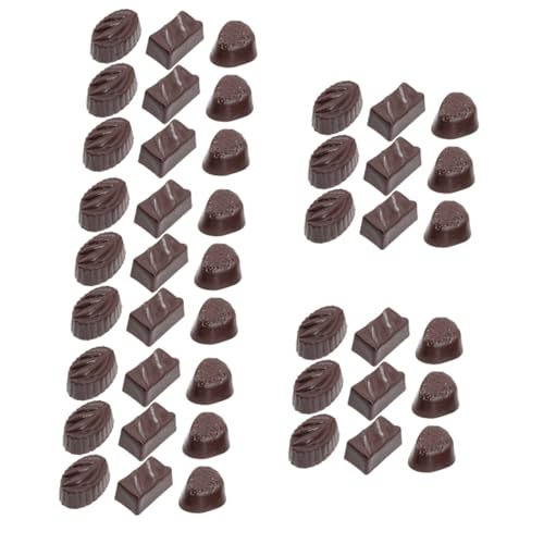ibasenice 45 STK Simulationsschokolade Bulk-Schokolade Desktop-Schokoladenmodell Spielzeuge Kinderspielzeug gefälschte Schokolade fotografieren interessante gefälschte Schokolade Snack PVC von ibasenice