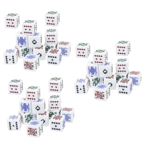 ibasenice 48 STK Poker Würfel Mini-würfel Knochenwürfel Dungeons Würfel Spanische Würfel Tragbare Spielstütze Craps Würfel Klein Paare Partnersuche Spanien Acryl Einzigartig von ibasenice