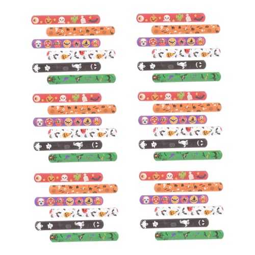 ibasenice 48 Stück Halloween-Ring kinderarmbänder Halloween-Slap-Bands halloween decorations halloweendekorationen für Kleinkinder Kinderspielzeug am Handgelenk Metall ibasenice 48 Stück Halloween-Ring kinderarmbänder Halloween-Slap-Bands halloween decorations halloweendekorationen für Kleinkinder Kinderspielzeug am Handgelenk Metall von ibasenice