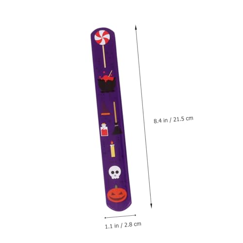 ibasenice 48 Stück Teiliges Halloween Schnapparmband Flexible Klatscharmbänder mit Hoher Bunte Party Armbänder für Bühnenauftritte Geburtstags und Halloween Deko Zufällige Zufällige Farbe von ibasenice