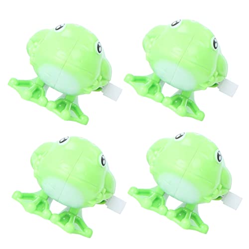 ibasenice 4Pcs Wickelnder Hüpffrosch Clockwork Toys Green Color Toys Lifelike Animal Shape Toys Jumping Frogs Toys Kinderspielzeug Cartoon Uhrwerk Tierspielzeug Plastik Light Green von ibasenice