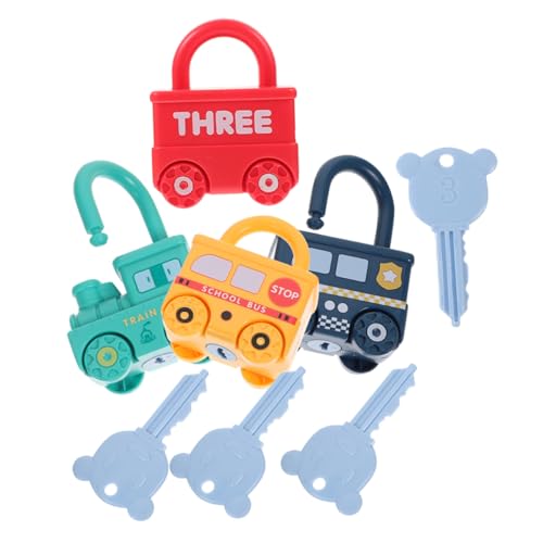 ibasenice 4Satz Teiliges Lernspielzeug mit Schlössern und Schlüsseln Montessori Alphabet und Zahlen Lernspielzeug für Kreatives und Kompetenzaufbau ibasenice 4Satz Teiliges Lernspielzeug mit Schlössern und Schlüsseln Montessori Alphabet und Zahlen Lernspielzeug für Kreatives und Kompetenzaufbau von ibasenice