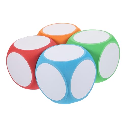 ibasenice 4Stücke DIY Beschreibbare Schaumstoffwürfel Leicht Erasable für Spiele und Unterrichtsprojekte Flexibles Design für Kreative Anwendungen von ibasenice