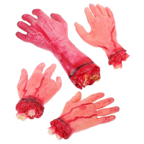 ibasenice 4Stücke Halloween Streichrequisiten Abgetrennte Hände Für Gruselige Scherze Dekoration Für Spukhäuser Und Partys Blutige Menschliche Teile Für Schockierende ibasenice 4Stücke Halloween Streichrequisiten Abgetrennte Hände Für Gruselige Scherze Dekoration Für Spukhäuser Und Partys Blutige Menschliche Teile Für Schockierende von ibasenice