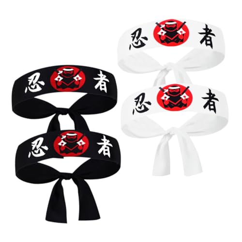 ibasenice 4 Stück Karate Stirnbänder für Jungen und Mädchen Japanisches Koch Stirnband mit Ninja Print Dekoratives Sport Accessoire für Kostümpartys und Karate Training ibasenice 4 Stück Karate Stirnbänder für Jungen und Mädchen Japanisches Koch Stirnband mit Ninja Print Dekoratives Sport Accessoire für Kostümpartys und Karate Training von ibasenice