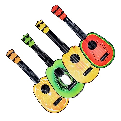 ibasenice 4Stücke Mini Gitarren Wassermelone Ananas Musikinstrumente für Pädagogisches Lernspielzeug für Anfänger Premium Fördert Kreativität von ibasenice