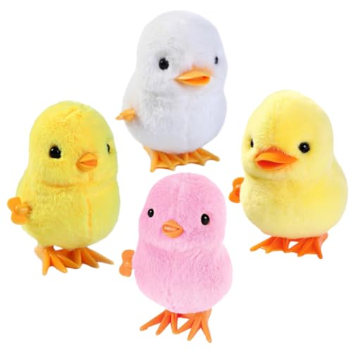 ibasenice 4er Set Aufziehspielzeug Springendes Huhn Und Ente üsch Cartoon Hühner Und Enten Ideal Für Niedliches Für Kreatives von ibasenice