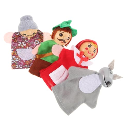 ibasenice Fingerpuppen Zum Geschichtenerzählen 4 Stück Tier-handpuppen Kinder-Storytime-Requisiten Kleinkind-Spielzeug Pädagogische Spielsets von ibasenice