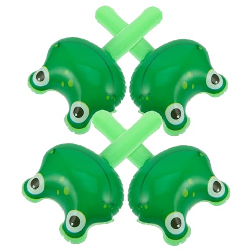 ibasenice 4pcs Aufblasbare Frösche Stick Spielzeug Mit Schall Aufblasbare Stockfrösche Süße Froschkopfstab Ballon Hammer Hlose Up Stick Frogs Geburtstagsfeier Dekorationen Hellbraun von ibasenice