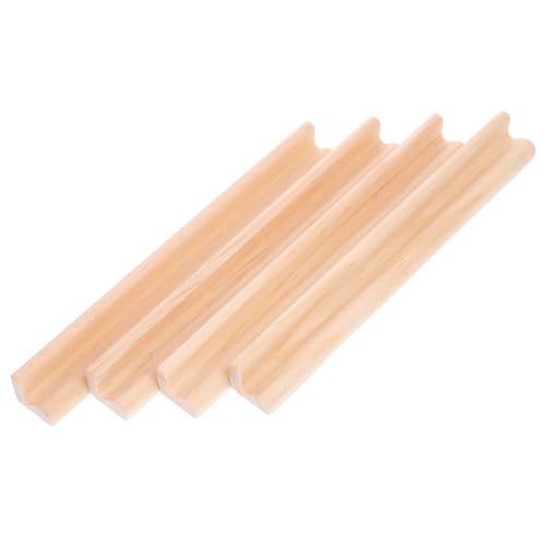 ibasenice 4pcs Holz Domino Racks Desktop Domino Halter Englische Buchstaben Displays Basen Holzornamente von ibasenice