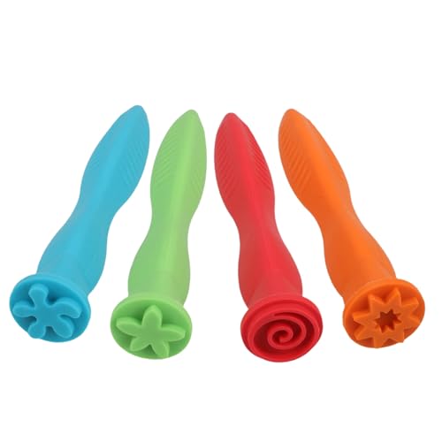 ibasenice 4pcs Kinderzeichnung Und Handwerkswerkzeuge Gummihandle Blumenstempel Presse Briefmarken Basteln Blumenstempelstempel Werkzeuge Praktische Tragbare Briefmarkenspielzeuge von ibasenice