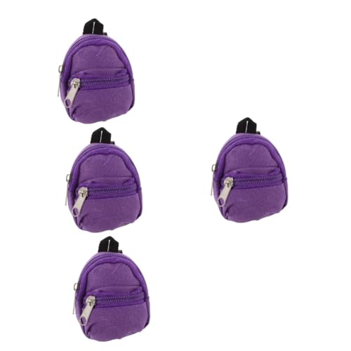 ibasenice 4stücke Miniatur Puppen-Rucksack Niedliche Dekoration Für Mini-häuser Und Spielzeug Zubehör Für Puppen Und Kreative Spielwelten Fördert Die Fantasie Verschönert Jeden von ibasenice