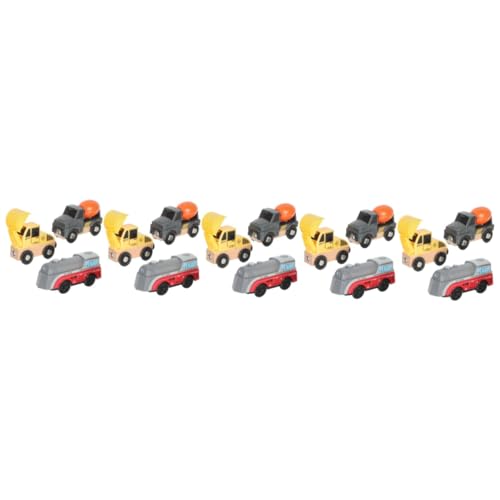 ibasenice 5 Sätze Baufahrzeug Kinder Bagger Kinderkoffer Modelle Autos Spielzeug Spielzeuge Fahrzeug Spielzeug Bauwagenmodell hölzern LKW Kleiner Zug einstellen technisches Fahrzeug Plastik von ibasenice