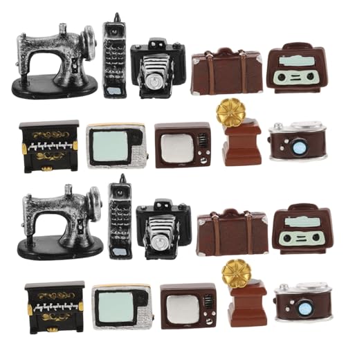 ibasenice 5 Sätze DIY Zubehör Miniaturen Vintage-dekor Europäische Retro-Figur Mini-haushaltsgeräte Für Den Haushalt Vintage-Puppen Dekoratives Möbelmodell Schreibtisch Plastik Puppenzubehör von ibasenice