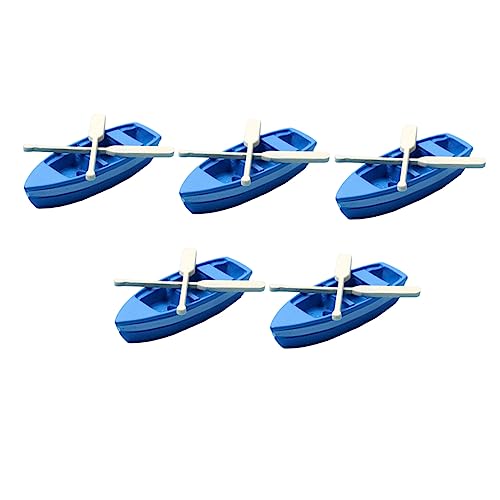 ibasenice 5 Sätze Miniaturboot Mit Rudern Nautisches Segelboot Nautisches Miniatur-bootsmodell Paddelboot Minihaus Für Bausatz Muscheln Bausätze Mini-segelboot Hölzern von ibasenice