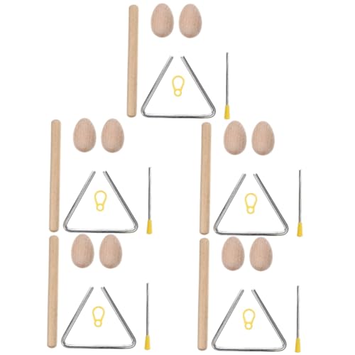 ibasenice 5 Sätze Orff-Instrument Musikinstrumente Spielzeug für Kleinkinder Wandpaneele aus Holz Rhythmussticks für Kinder Schlagzeug-Musical Shake einstellen Rhythmusstock Eierbecher von ibasenice