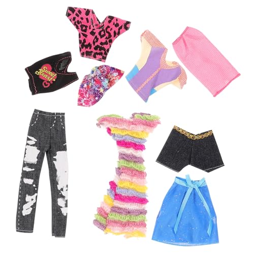 ibasenice 5 Sätze Puppenkleider Niedliche Doll Outfits Leichte Abnehmbare Kostüme für Puppen als Puppenersatzkleidung und Zubehör für Kreatives von ibasenice