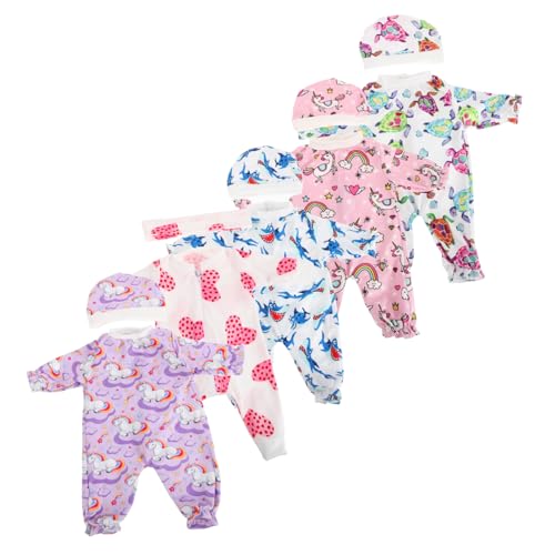 ibasenice Puppenset Für Neugeborene 5-teilig Realistische Babypuppenkleidung Weiches Material Ankleide-Outfit Für Mädchen Und Jungen Puppenhaus-Spielzeug von ibasenice