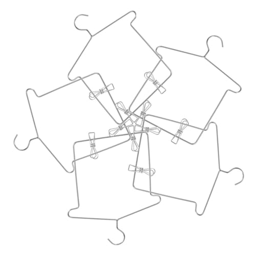 ibasenice 5 Sätze Teiliges Kleidungsbügel für Puppen Kleiderbügel für Puppenkleider und Hosen Möbelzubehör für Puppenhäuser Silber Integriertes Design für Stilvolle Präsentation ibasenice 5 Sätze Teiliges Kleidungsbügel für Puppen Kleiderbügel für Puppenkleider und Hosen Möbelzubehör für Puppenhäuser Silber Integriertes Design für Stilvolle Präsentation von ibasenice