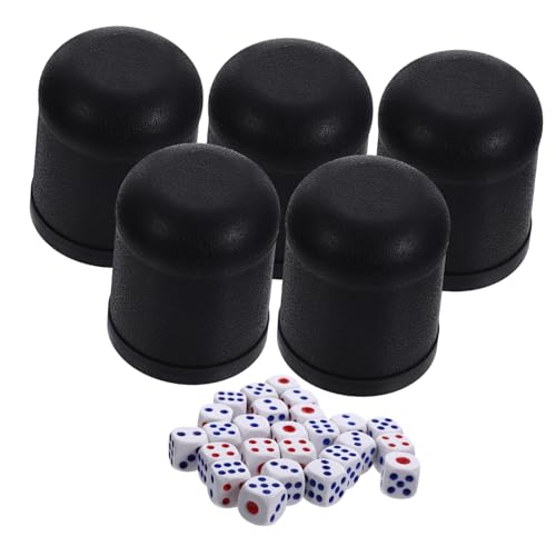 ibasenice 5 Sätze Würfelbecher Gewürzbehälter Getränke Wegbringen Weineimer Chiller Für Partys Würfelschüttler Klare Würfel Cocktails Shaker Sterben Kaffeetassen Automatisch Plastik Black von ibasenice