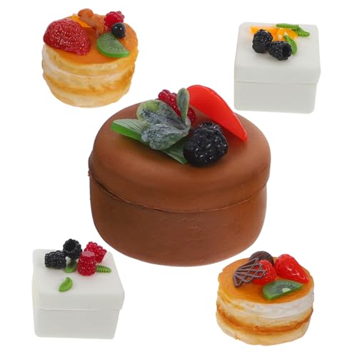 ibasenice 5er-Pack Kuchen-aufbewahrungsboxen – Kinderspielzeug Und Dekoration – Künstliches Kuchenspielzeug Für Zuhause Partys Büro von ibasenice