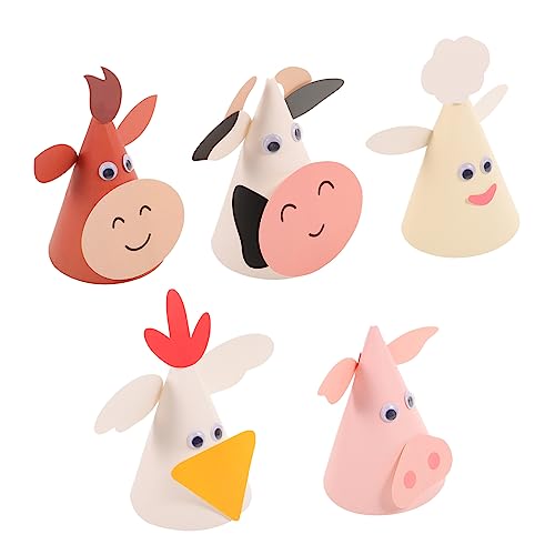 ibasenice Einzigartige Cartoon-geburtstagshüte – Party-kopfbedeckungsset Für Kinder Im Tierdesign ibasenice Einzigartige Cartoon-geburtstagshüte – Party-kopfbedeckungsset Für Kinder Im Tierdesign von ibasenice
