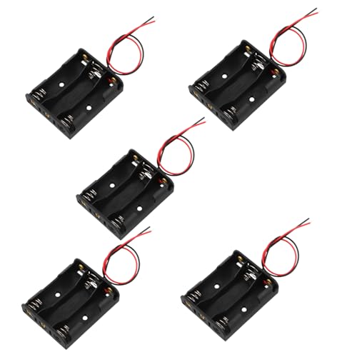ibasenice 5-teilige Batterie-Organizer-Box Mit 3-Slot-aufbewahrungskoffer Für Rc-Spielzeug Stabiler Batteriehalter Aus Kunststoff Für Das Auto Einfache Montage von ibasenice