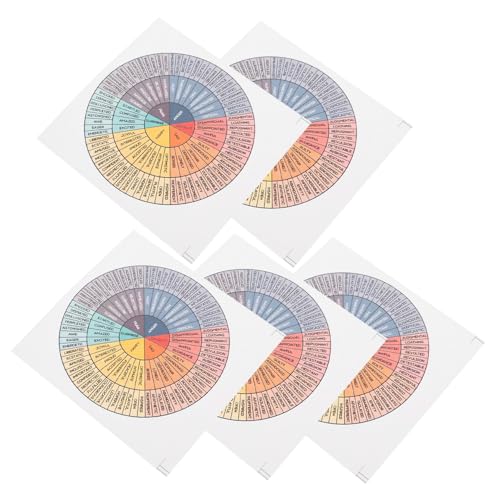 ibasenice 5 Stück Aufkleber Handytasche Emotionsrad Magnete Aus Gefriermaterial Gefühlsrad Papier Colorful von ibasenice