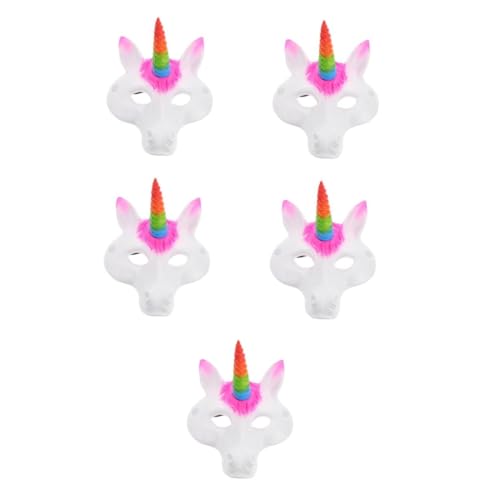 ibasenice 5 Stück Einhorn Maske aus Leichtem PU Schaumstoff Bunte Tiermaske für Erwachsene und Realistische und Halloween Maske für Party Cosplay und Fasching ibasenice 5 Stück Einhorn Maske aus Leichtem PU Schaumstoff Bunte Tiermaske für Erwachsene und Realistische und Halloween Maske für Party Cosplay und Fasching von ibasenice
