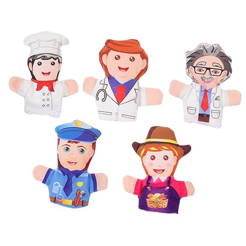 ibasenice 5 Stück Eltern Kind Puppen Kinderspielzeug Geschichtenerzählen Fingerpuppen Fingerspielzeug Hand Fingerpuppe Eltern Kind Spielspielzeug Lernspielzeug Pp Baumwolle von ibasenice