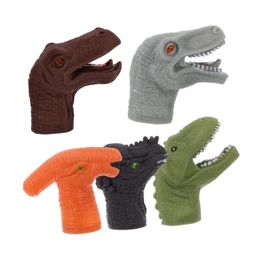 ibasenice 5 Stück Fingerpuppen in Dinosaurierform Handpuppen Für Jungen Und Mädchen Weiches Material Für Rollenspiele Zur Eltern-Kind-interaktion von ibasenice