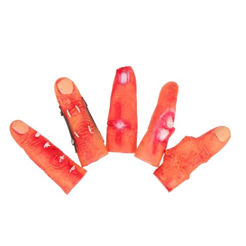 ibasenice 5 Stück Finger Tricky Skelett Halloween-partygeschenke Puppen Augäpfel Halloween-Finger Aufkleber Kostüm Maske Stütze Gruselig Stirnbänder Fälschung Für Zu Hause Vinyl von ibasenice