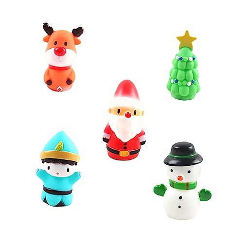 ibasenice 5 Stück Fingerpuppen Mini-Fingerpuppen Fingerpuppe Fingerspielzeug weihnachtliche Fingerpuppen Fingerpuppe für Kinderspielzeug Vinyl von ibasenice