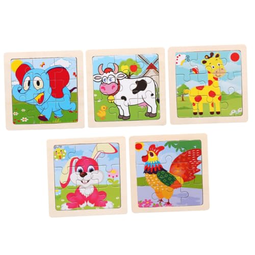 ibasenice 5 Stück Frühpädagogisches Puzzle- Aus Holz Bambus ibasenice 5 Stück Frühpädagogisches Puzzle- Aus Holz Bambus von ibasenice