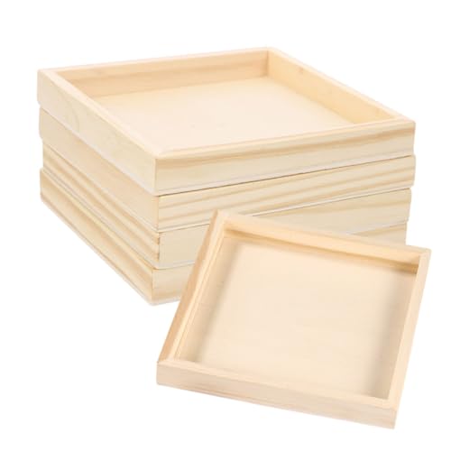 ibasenice 5 Stück Holzpalette Puzzle aufbewahrung Woody Puzzle Puzzle-Box Puzzle- Puzzle-Aufbewahrungsschalen Tablett Holzschalen für Blockpuzzle unfertiges Holz serviert hölzern von ibasenice