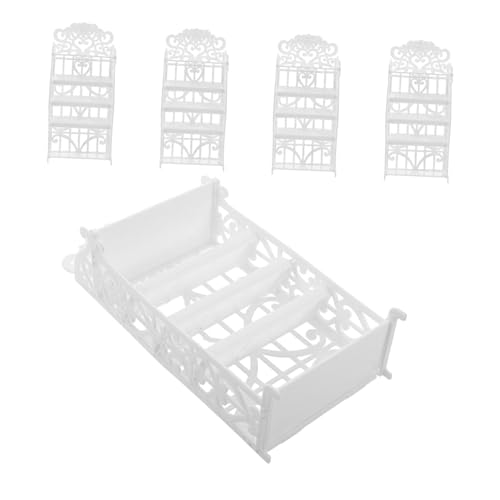 ibasenice 5 Stück Kindermöbel Puppenstiefel Regal Kunststoff Zubehör Mädchenmodell Winzige Miniatur Sandalen Mini Rack Organizer Zubehör Für Schuhe Vintage Puppenhaus Absatz – von ibasenice