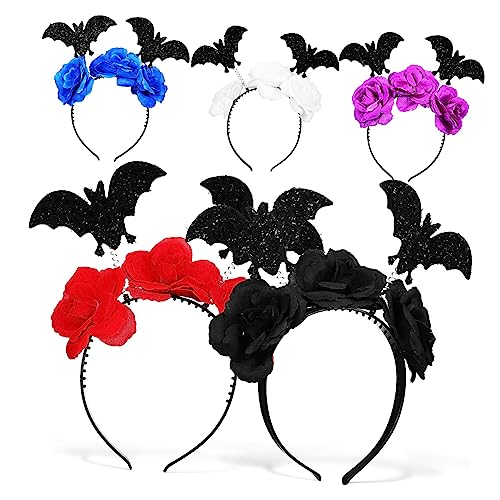 ibasenice 5 Stück Kopfbedeckung Maske Fledermaus Haarbänder Fledermaus Haarband Fledermaus Kostüm halloween kopfschmuck haarschmuck party sachen Party-Kopfschmuck Halloween-Accessoires Stoff von ibasenice