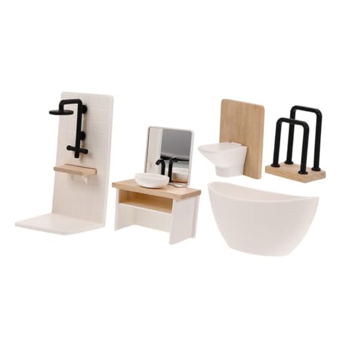 ibasenice 5 Stück Maßstab mit Badewanne Toilette Waschbecken Dusche und Handtuchhalter Stabiles Material Platzsparend für Puppenhaus und Rollenspiel ibasenice 5 Stück Maßstab mit Badewanne Toilette Waschbecken Dusche und Handtuchhalter Stabiles Material Platzsparend für Puppenhaus und Rollenspiel von ibasenice
