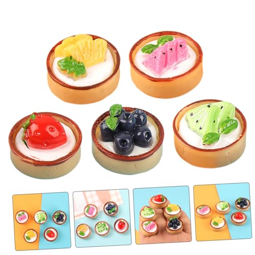 ibasenice 5 Stück Realistische Mini Kuchen Dekoration Künstliche Kleine Obsttorten Figuren Detailgetreue Kuchenmodelle für Fotografie Schaufenster DIY Bastelzubehör und Ladendeko von ibasenice