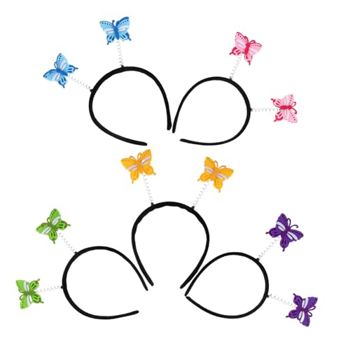 ibasenice 5 Stück Schmetterling Haarreif Federschmetterling Kopfschmuck Federspringende Party Accessoires für Mädchen Cosplay Bühnenauftritt ibasenice 5 Stück Schmetterling Haarreif Federschmetterling Kopfschmuck Federspringende Party Accessoires für Mädchen Cosplay Bühnenauftritt von ibasenice