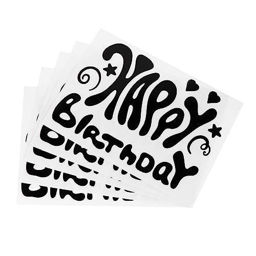 ibasenice 5 Stück Selbstklebende Geburtstagsaufkleber Transparente DIY Balloon Sticker für Party Deko Wand und Fensterdekoration für Feiern und Heimdekoration von ibasenice